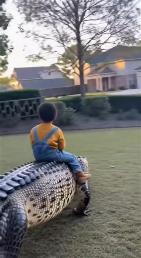 This brave little explorer is having the time of his life riding a ‘gator’ like a cowboy! 🧒🐊 Don’t worry — it’s not real, just a fun and creative moment full of laughter and imagination! ❤️✨ Sometimes childhood is all about adventure and pretending the impossible! #FunnyKids #AdventureTime #CreativePlay #CuteMoments #ViralVideo | The BBQ Feed