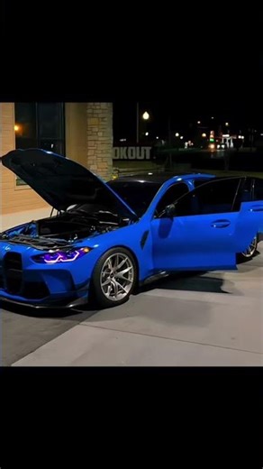 Blue BMW M4 Night Drive 🔥 Cinematic Edit | Luxury Car Shorts #bmw #shorts