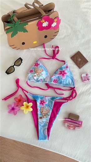 obsessed with this hello kitty bikini!!😍✨ #hellokitty #bikini