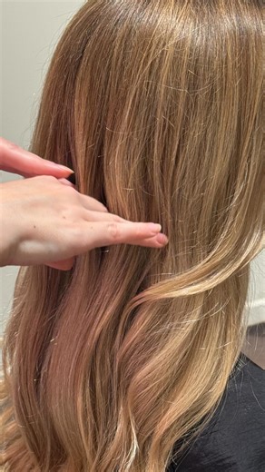 Fra et bleget hår til biscuit blonde, med en blød overgang fra dybde til lyse længder med dimensioner 🫶🏻 lived-in color skabt med low & highlights | Sarah Ditlev Hair Studio