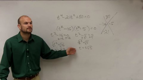 How to factor a trinomial to the fourth power and solve