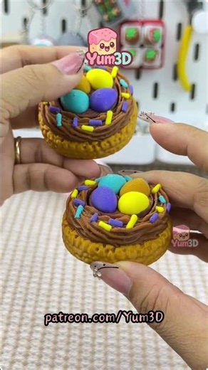 🥚 Yum3D Easter Egg Nest Cookie Fidget Clicker Keychain #shorts #3dprinting #yum3d