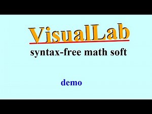 VisualLab: syntax free math software - demo