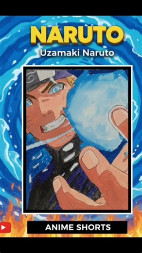 "Naruto Uzumaki Watercolor Face Sketch 🎨 | Powerful Anime Art!"