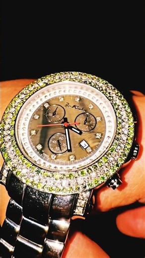 Men’s Joe Rodeo Junior Green Diamond Watch Super Rare 🍀