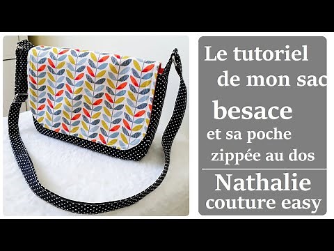 Free pattern to make a shoulder bag by Nathalie Couture Easy