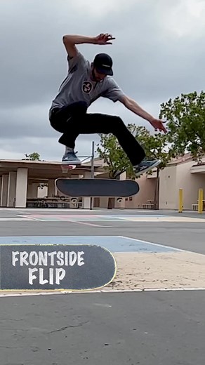 How to Frontside Flip Skateboard Tutorial in 35 Seconds