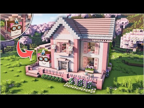 ⛏️ Minecraft :: How to build a Perfect Cherry Blossom House 🌸 [마인크래프트 완벽한 벚꽃 집짓기 건축강좌]