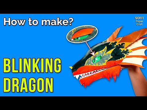 How to make a FIRE BLINKING DRAGON out of paper on hand. DIY Sofit PaperCraft