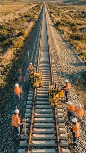 This Is How Rail Tracks Are Installed 😲 Renovation, Repair, Before & After #shorts