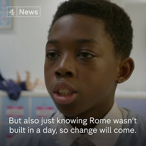 1M views · 10K reactions | "Rome wasn't built in a day, so change will come." After losing his best friend in Grenfell Tower this 13-year-old boy wants to change the country’s future. | Channel 4 News | Facebook