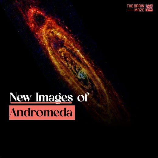 75K views · 1.9K reactions | The Hubble Space Telescope has captured a stunning new image showcasing the radiant, rosy-red structures of Andromeda Galaxy. | The Brain Maze | Facebook
