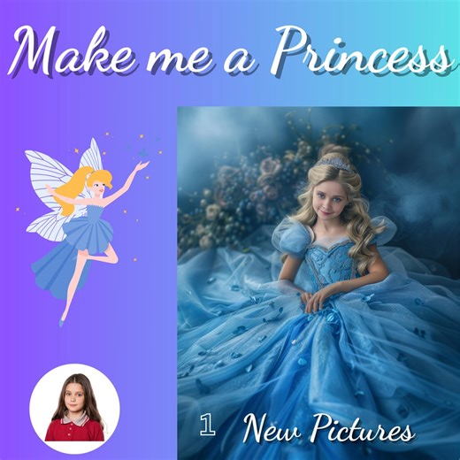 Custom Princess Face Swap Portrait and Video: Personalized Girl's Gift - Etsy