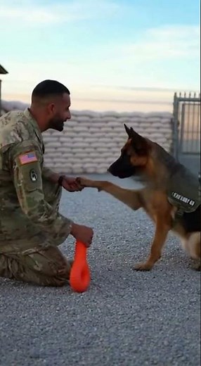 Army dog learning checkpoint routine #army #armydogtraining #workingdog