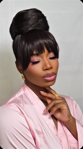 A quick switch-up never looked so good. Obsessed with how @lewinadavid styled our Sleek Style Bun & Bangs in Chocolate Truffle. Perfect for every moment — date nights, events, or anytime you want effortless glam. 🤎 Shop: https://bit.ly/3NNDCIH | Kim Kimble Hair