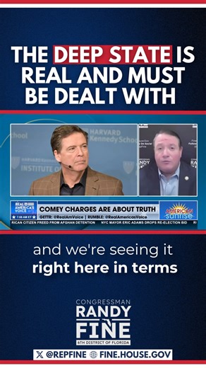 James Comey lied to execute a coup against Trump, while he lectured us about “truth”. Comey will soon understand the federal consequences of misleading us all. The time for accountability is now. | Rep. Randy Fine