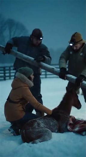 Horse Refuses to Leave Injured Foal Behind