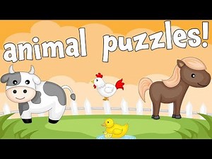 Farm Animal Puzzle Game! | Learn Farm Animals for Preschoolers & Toddlers | Kids Learning Videos