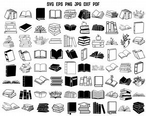 Books SVG | Reading SVG | Book Lover SVG | Book Cut File | Books Cricut | Books Silhouette | School Svg | Student Svg | Library Svg Design - Etsy