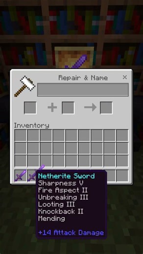 Minecraft OP sword enchantment #minecraft