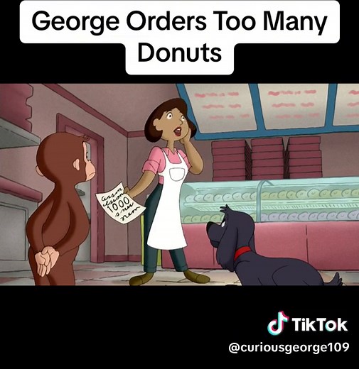 Curious George Orders Too Many Donuts Cartoon Clip