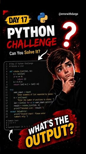 🚀 Python Challenge || Welcome to Day 17 of 100 Days of Python #coding #programming