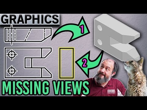MISSING VIEWS in Engineering Graphics - Draw in 2D by THINKING in 3D