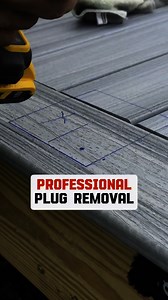 How to remove decking plugs like a pro. #remodel #construction #homerenovation #bathroom #howto #tools #diy #carpentry #construction #homeremodeling #hgtv #tooltips #constructiontips #diytools | Cody Romer