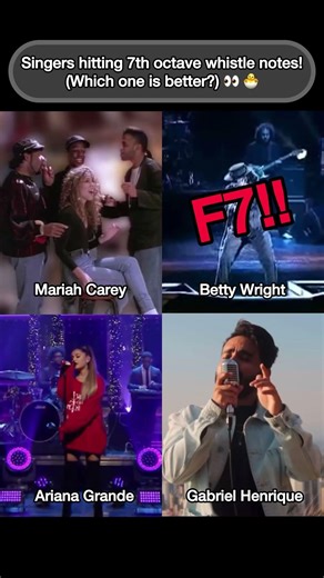 Whose whistle notes do you prefer? #shorts #vocal #mariahcarey #arianagrande #gabrielhenrique