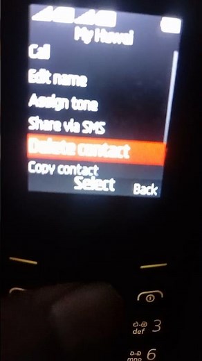 How to delete contacts number nokia mobile