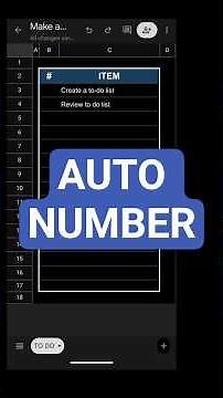 Magic Trick in Sheets | Auto Numbering #googlesheets #hacks