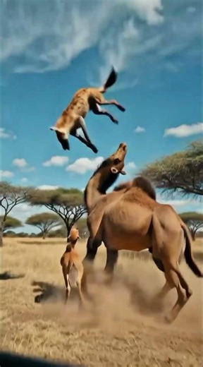 NEVER mess with a Mother Camel! 🐫🥊