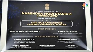 10K views · 185 reactions | President Kovind inaugurates #Motera, now renamed as Narendra Modi stadium Here are some interesting features you need to know about the world's largest stadium President of IndiaNarendra Modi Gujarat Cricket Association BCCI #MoteraStadium #MoteraCricketStadium Read: https://bit.ly/3bE6LCm | CNBC-TV18 | Facebook
