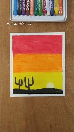 🌌 Easy Northern Lights Drawing | Oil Pastel Art for Beginners