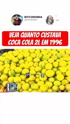 Veja quanto custava uma coca cola 2l em 1996