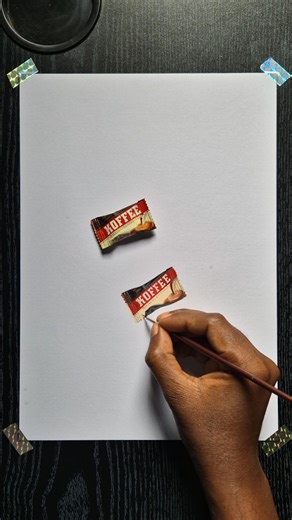 Realistic coffee chocolate drawing #trendingshorts #viralreels #realisticdrawing #shorts