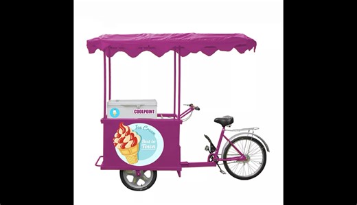 Business Use Icecream Bike With Freezer Solar-powered Ice Cream Freezer Cart Ice Cream Electric Bike