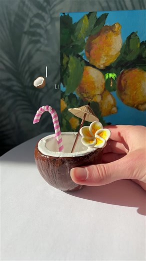 DIY Clay Coconut Trinket Dish Tutorial