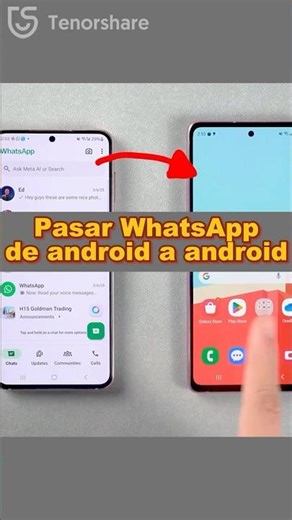 😎Cómo Pasar los chats de WhatsApp de Android a Android (Guía 2026) #shorts #tenorshare