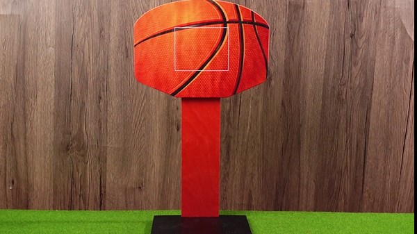Blulu 2 Sets Basketball Trash Can Indoor Trash Can Basketball Game Set Include White Mesh Trash Can Wood Basketball Stand with Backboard Wastebasket for Valentine's Day Gift