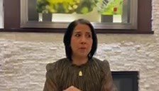 Victoria County sheriff's candidate Melissa Rendon-Wasicek reacts to early vote totals. | The Victoria Advocate