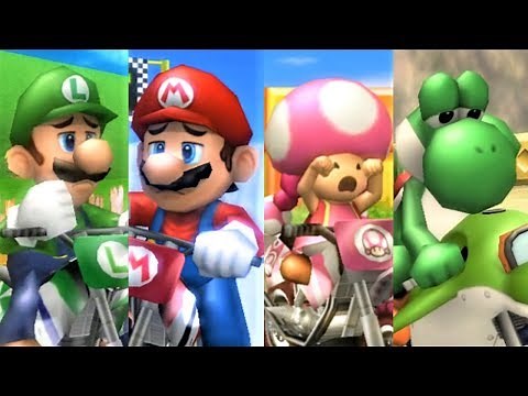 Mario Kart Wii - All Characters Losing Animations