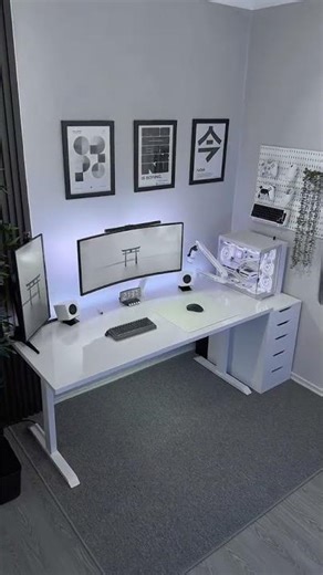 Aesthetic Workspace Desk Setup 😱 #gamingsetup