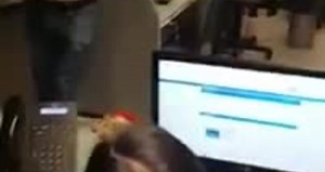 Ghost girl causes panic among bank employees (Video 2)