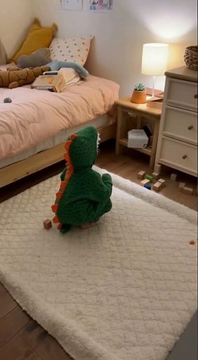 Cutest Dino Ever Comes Out to Play