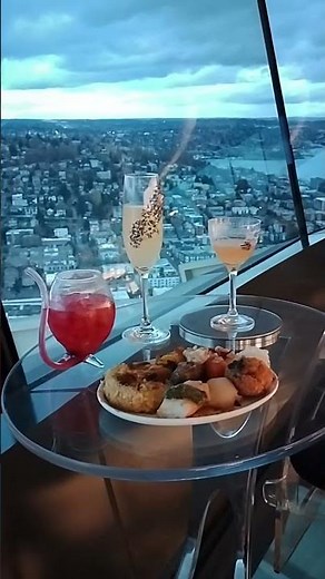 Seattle Space Needle, rotating restaurant. The Loupe lounge