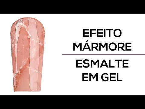 Efeito Mármore com Esmalte em Gel - Unha de Gel