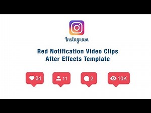 Instagram Red Icon Notification Animation | After Effects Project Template