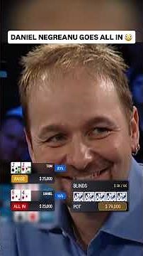 DANIEL NEGREANU Runs Into POCKET JACKS 😬 #poker #casino #pokerhands
