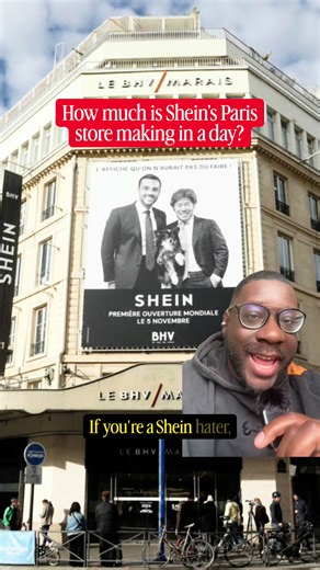 Shein’s Daily Earnings from Its Paris Store Revealed
